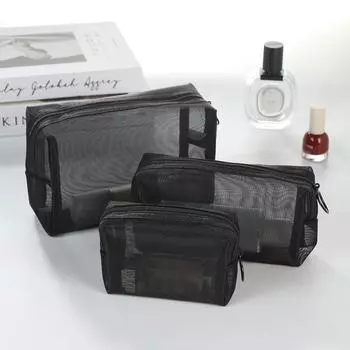 Простые нейлоновые сетчатые косметички, женские косметички, косметичка, чехол для косметики, водонепроницаемая косметичка, дорожный органайзер для косметики