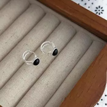 Простые нишевые круглые серьги-пряжки женские ретро-серьги Ins геометрические полые серьги осень