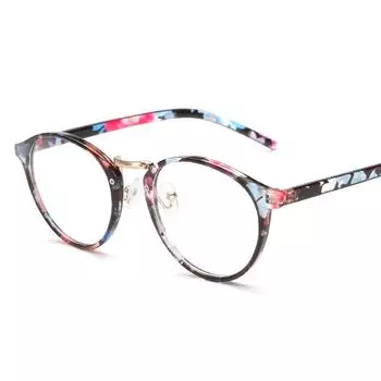 Простые очки в оправе, компьютерные очки, круглые прозрачные оптические очки для женщин