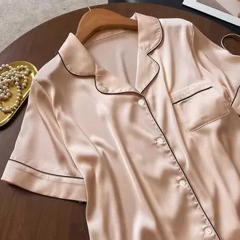 Простые однотонные милые ленивые женские пижамы в корейском стиле Харадзюку повседневные женские пижамы для отдыха на лето крутые модные женские пижамы M