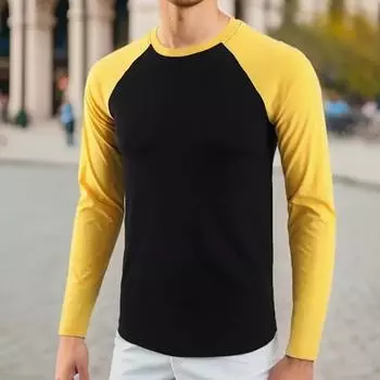 Простые однотонные мужские футболки с принтом, футболки с длинным рукавом, повседневные свитера с круглым вырезом, мужская одежда больших размеров XS темно-синий