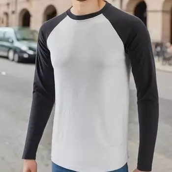 Простые однотонные мужские футболки с принтом, футболки с длинным рукавом, повседневные свитера с круглым вырезом, мужская одежда больших размеров S коричневый