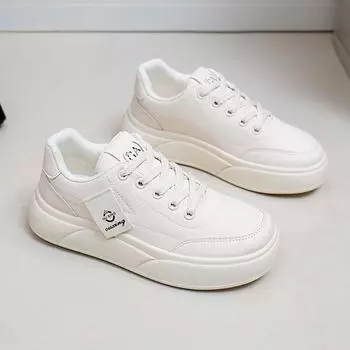 Простые однотонные повседневные туфли для девочек 35 бежевый