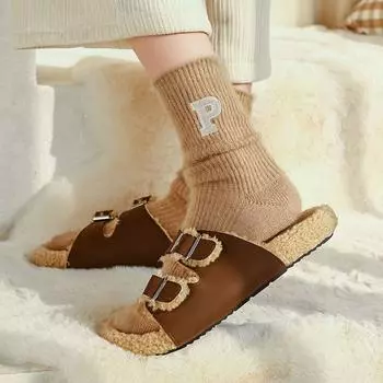 Простые однотонные ретро-чулки с буквами средней толщины, носки в корейском стиле, женские шерстяные носки, хлопок чёрный