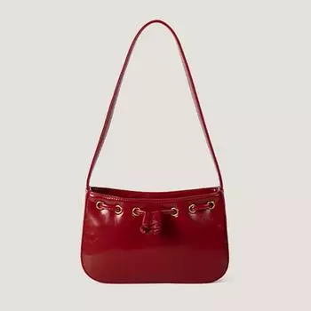 Простые однотонные сумки на одно плечо с завязками, женские ретро-сумки, универсальные, новый женский кошелек, шикарная сумка через плечо для поездок на работу (20cm<Max Length<30cm)