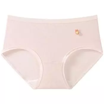 Простые однотонные женские трусики средней посадки, удобные, дышащие, из полимолочной кислоты, шелка шелковицы, антибактериальные, для девочек-студенток M