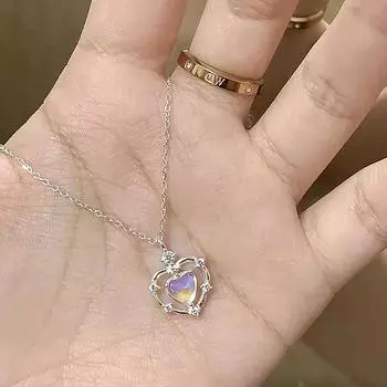 Простые ожерелья с лунным камнем для женщин и девочек, легкие, роскошные, темпераментные, подвесные ожерелья, ювелирные изделия для свадебной вечеринки, подарок