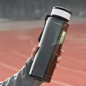 Простые пластиковые стаканчики для мужчин и женщин. Спортивные стаканчики большой емкости на открытом воздухе с веревкой. Пластиковые стаканчики. Чашки для холодной воды. 1000ml фиолетовый