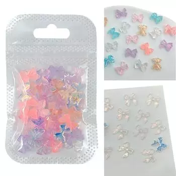 Простые подвески-бантики для ногтей 3D-ленты из смолы Маникюрные аксессуары Товары для рукоделия Украшения для ногтей из смолы D