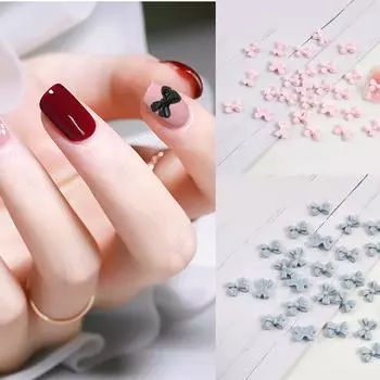 Простые подвески-бантики для ногтей 3D-ленты из смолы Маникюрные аксессуары Товары для рукоделия Украшения для ногтей из смолы B