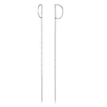 Простые повседневные серьги-подвески из стерлингового серебра 925 пробы, цепочка типа C, кисточка, бабочка, геометрические серьги, тонкие серьги для женщин 925 Silver