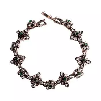 Простые ретро-браслеты Yiwu - новые европейские и американские модели Ancient Rose - Transparent Green