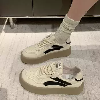 Простые ретро-платформы немецкие кроссовки женские 2025 новые весенние взрывные легкие студенческие американские повседневные кроссовки для сноубординга 35 чёрный