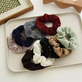 Простые резинки для волос в стиле ретро, повязка на голову, корейские базовые эластичные резинки, веревка для волос с хвостиком, головные уборы, аксессуары для волос для женщин и девочек