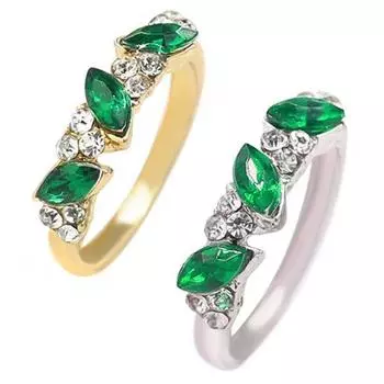 Простые роскошные универсальные кольца, женские кольца, изумрудное кольцо со стразами для женщин на свадьбу