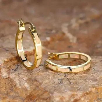 Простые серьги для женщин, имитация лунного камня, геометрический дизайн ювелирных изделий, модные повседневные аксессуары