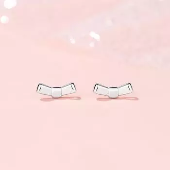 Простые серьги-гвоздики в форме банта, женские, маленькие и изысканные, повседневные серьги для поездок на работу, ювелирные изделия Niche Temperament
