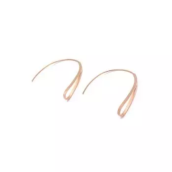 Простые серьги-капли из настоящего золота 14 карат с гальваническим покрытием, нишевый дизайн, титановая сталь, преувеличенные серьги