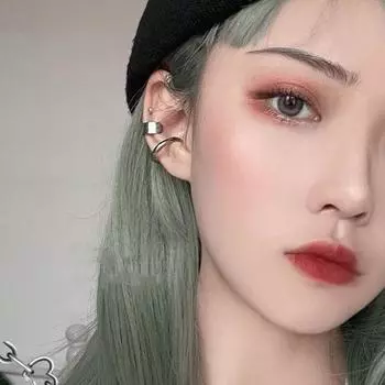 Простые серьги-клипсы из нержавеющей стали и титановой стали в гонконгском стиле, толстые серьги-клипсы для ушей, классные серьги для пар из мужчин и женщин