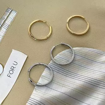 простые серьги-кольца женские легкие роскошные высококачественные темпераментные серебряные серьги-иглы изысканные и универсальные осенние и зимние серьги 925 silver needle