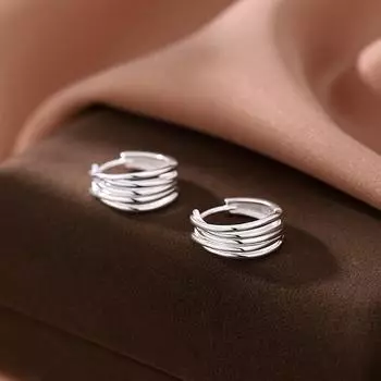 Простые серьги линии женские нишевые дизайн мода личность легкие роскошные темперамент серьги-гвоздики серьги серебряный