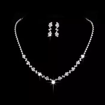 Простые серьги, модные серьги, ожерелье, комплект украшений, браслет, аксессуары, свадебное ожерелье, темпераментные серьги, браслет, украшения.