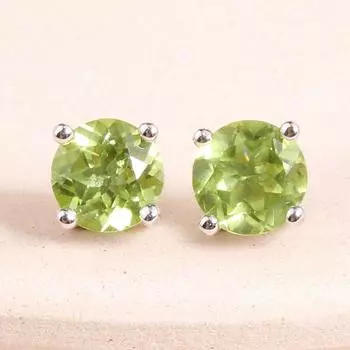 Простые серьги с драгоценными камнями, круглые 6 мм, натуральный топаз, гранат, перидот, серебро 925 пробы, ювелирные изделия, подарок, bolaijewelry s синий