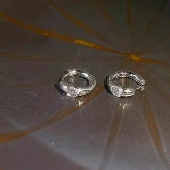 Простые серьги с геометрической микро-инкрустацией из циркония для женщин, персонализированные серьги для поездок на работу