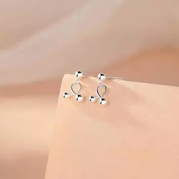 Простые серьги с круглыми бусинами в форме вишни для женщин Серьги с круглыми бусинами в геометрическом стиле