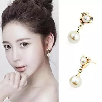 Простые серьги с жемчугом, инкрустированные бриллиантами, модные женские серьги в стиле ретро - лучший путь к квадратным шпилькам золотой