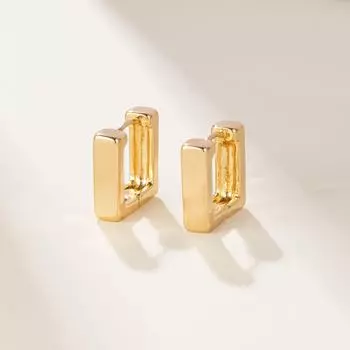 Простые серьги в форме кубика сахара для повседневного ношения HE00003
