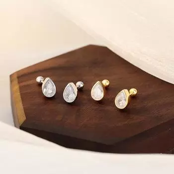 Простые серьги-винты с каплями воды для женщин, легкие, роскошные, высокого класса, противопадающие, новый стиль