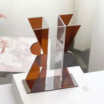 Простые скандинавские украшения, креативная акриловая прозрачная ваза, гостиная, обеденный стол, геометрическое теневое искусство, цветочные украшения