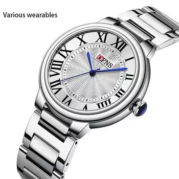 Простые стальные браслеты с римской шкалой на циферблате, модные спортивные водонепроницаемые кварцевые часы