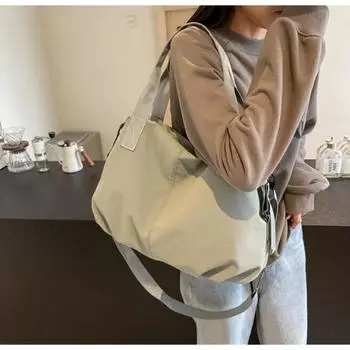 Простые сумки через плечо из цельного нейлона для поездок на работу, большой вместимости, для отдыха, спорта, осени, новый стиль, повседневные, универсальные сумки