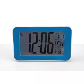 Простые светодиодные интеллектуальные электронные часы с голосовым управлением, прикроватные часы, повтор будильника с дисплеем календаря температуры белый