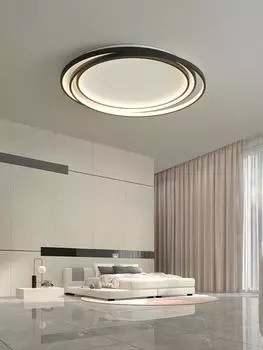 Простые светодиодные потолочные светильники для спальни, современные креативные круглые светильники с регулируемой яркостью для гостиной, кабинета, светильники для домашнего декора, светильники warm light
