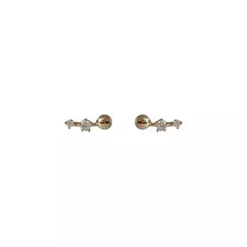 Простые, темпераментные, универсальные, маленькие и милые студенческие серьги, инкрустированные цирконами