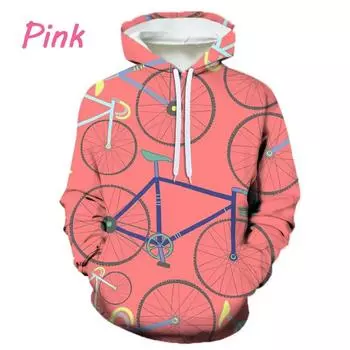 Простые толстовки с рисунком велосипедиста, модные толстовки с принтом в виде велосипеда, спортивные толстовки с 3D-принтом для мужчин, повседневная уличная одежда, женские пуловеры, топы S