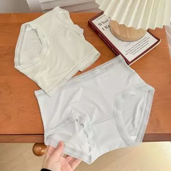 Простые трусики контрастного цвета, бесшовное нижнее белье, женские удобные антибактериальные ультратонкие трусы 5А One Size