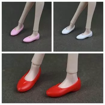 Простые туфли на плоской подошве для кукол Blythe Blyth 1/6, повседневная обувь для куклы на плоской подошве для куклы Licca, мини-обувь для Momoko 1/6, аксессуары для кукол белый