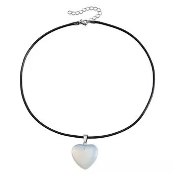 Простые украшения Черное Большое Любовь Кожаный Веревочный Кулон Французский Холодный Ветер Сердце Кулон Женщины