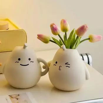 Простые украшения для дома, поделки из смолы, ваза для цветов в форме груши, украшения для интерьера, декор для цветочного горшка, аксессуары для офисного стола