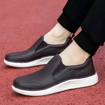 Простые универсальные мужские мокасины 2024 года, весна-осень, новые мужские повседневные кожаные туфли, удобные прогулочные туфли на плоской подошве Zapato Para Hombre 39 темно серый