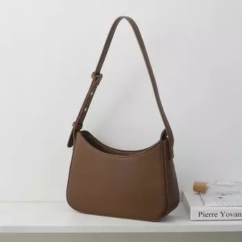 Простые универсальные сумки подмышками женские осенние новые корейские однотонные сумки для поездок на работу повседневные винтажные сумки через плечо на одно плечо