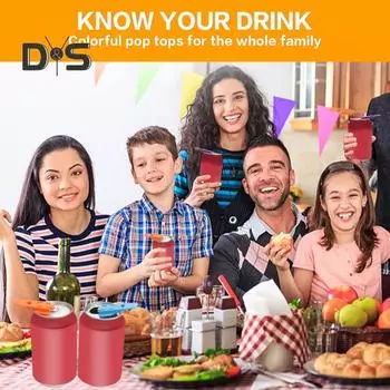 Простые в использовании 6 шт./компл. открывалки для банок с газировкой, несколько цветов, удобные открывалки для напитков, аксессуары для напитков разноцветный