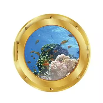 Простые в использовании настенные наклейки в виде рыб для прекрасного декора, водонепроницаемые настенные наклейки в виде подводных рыб для ванной комнаты MT1259 mt1259