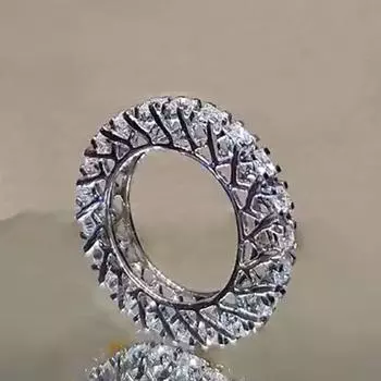 Простые великолепные круглые кольца AAA для женщин и женщин с посеребренными роскошными модными женскими аксессуарами на палец 10