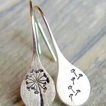 Простые винтажные серьги-одуванчики, женские индивидуальные модные серьги, подарки для друзей и подруг белого золота