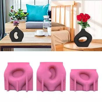 Простые витые силиконовые формы для цветочного горшка, эпоксидная смола, форма для самостоятельного изготовления гипсового небольшого кашпо, держателя для ручек для поделок из смолы 324